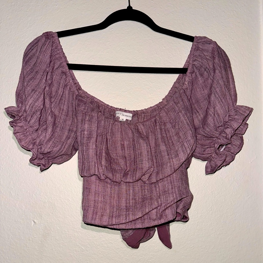 Women’s Cropped Top With Tie Back